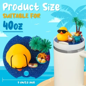 Stanley Cup Accessories: DIY Miniature Landscape, Ice Cup Lid, Beach Cool Duck – Stanley Fans Gift Stanley Cup Accessories: DIY Miniature Landscape, Ice Cup Lid, Beach Cool Duck - Stanley Fans Gift