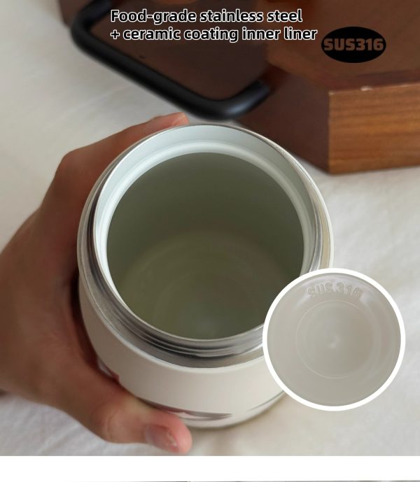 Cute Portable Thermos Cup Capacity 316 Stainless Steel 600Ml Large Leak Proof Sports Water Bottle Reusable Handy