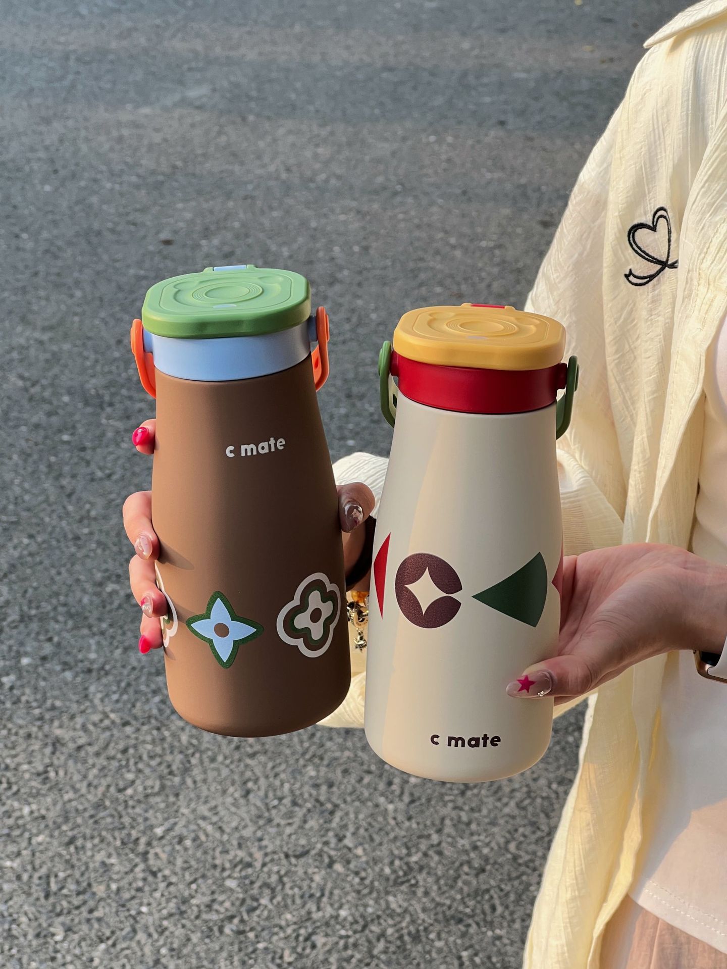 Cute Portable Thermos Cup Capacity 316 Stainless Steel 600Ml Large Leak Proof Sports Water Bottle Reusable Handy - 图片 7