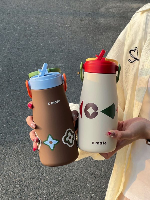 portable thermos cup (7) Cute Portable Thermos Cup Capacity 316 Stainless Steel 600Ml Large Leak Proof Sports Water Bottle Reusable Handy