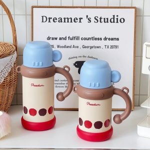 Cartoon Animal Kids Thermos with Handle, Freedom Leak-Proof Insulated Water Bottle for Children 800ml - 图片 8