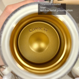 Stylish Floral Design Titanium-Coated Insulated Vacuum Cup, Stainless Steel Coffee Tea Water Bottle for Women – Wholesale Option - 图片 4