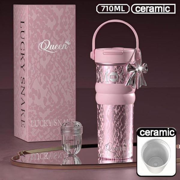 主图_10 Luxury-Style Thermos Bottle Goddess Insulated Coffee Cup 710ML, Portable Hand-Held Ceramic Linner Tumbler Car-Friendly Ice-Retaining Travel Mug