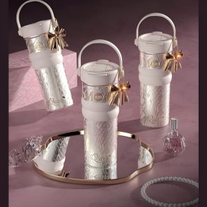 Luxury-Style Thermos Bottle Goddess Insulated Coffee Cup 710ML, Portable Hand-Held Ceramic Linner Tumbler Car-Friendly Ice-Retaining Travel Mug - 图片 7